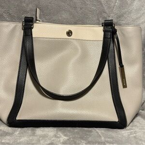 Nine West Black, Gray and Cream Tote Bag
